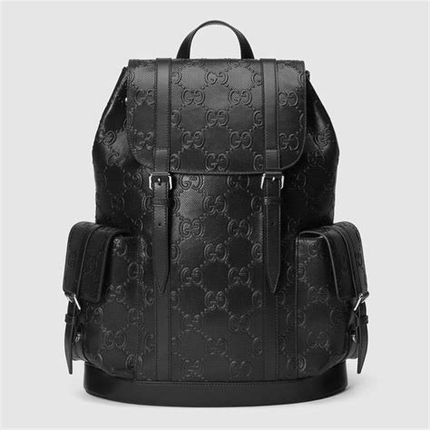 gucci bookbag black|unisex gucci backpack.